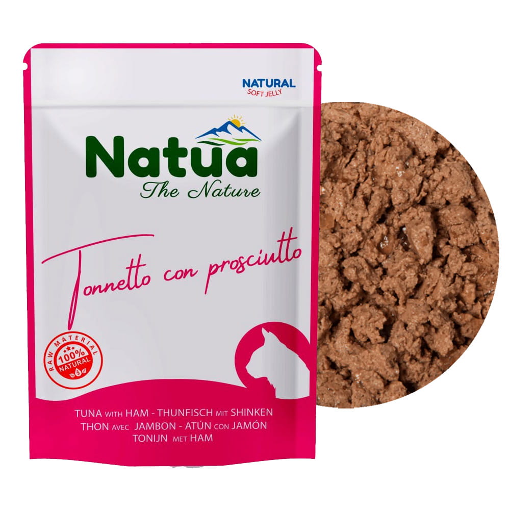 Natua Natural Mokra Karma dla Kota Tuńczyk Szynka w Galaretce Saszetka 70g